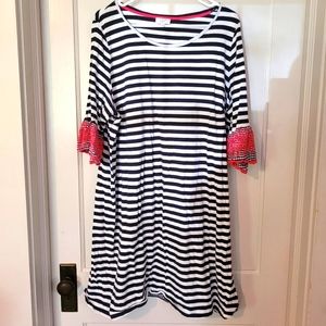 Crown & Ivy, Navy Striped Dress